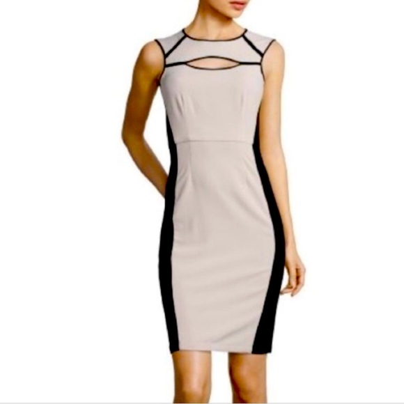 BCBGMaxaria Kelsee Pale Grey and Black Colorblock - Picture 3 of 7